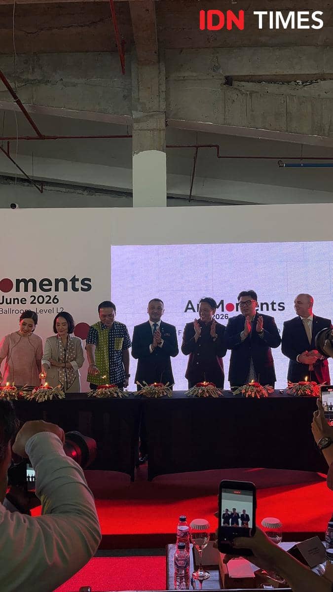 Pembukaan ArtMoments Jakarta 2026 pada Kamis (4/6/2026) di Agora Ballroom, Jakarta Pusat