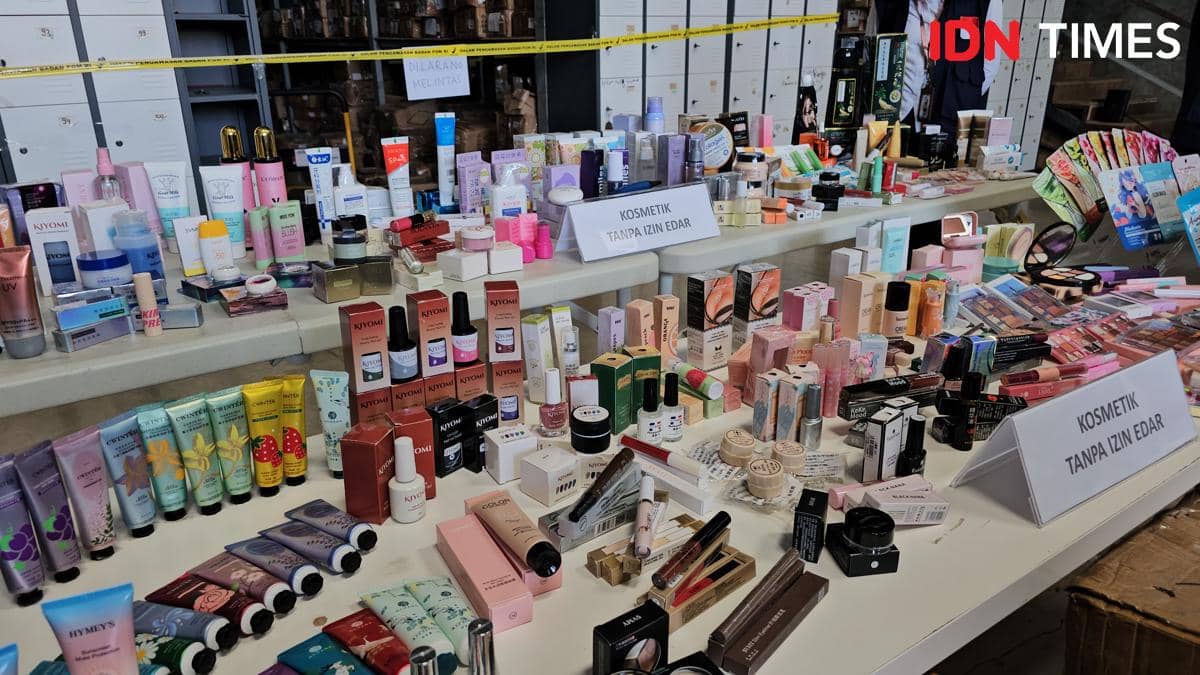 BPOM Gerebek Gudang Kosmetik Ilegal Asal Tiongkok di Tangerang