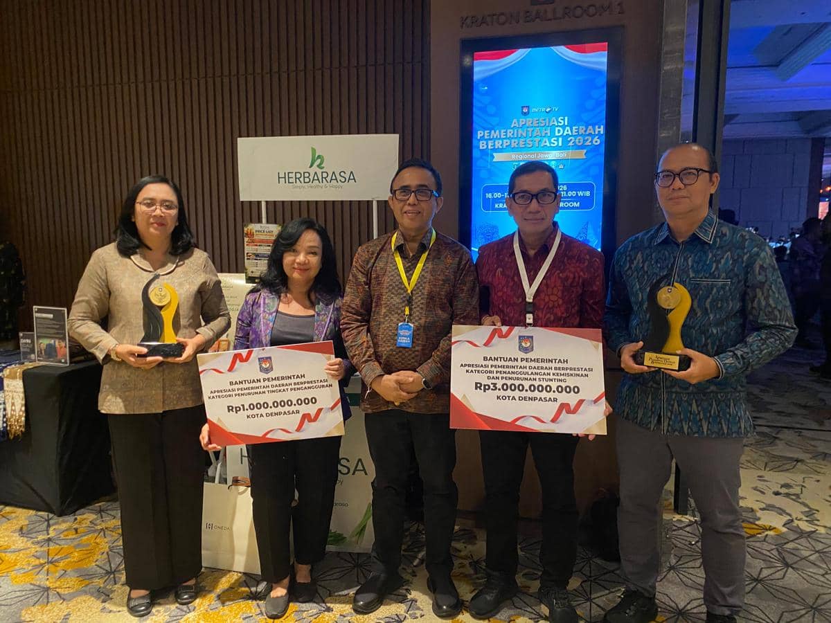 Denpasar Terpilih Paling Sukses Tangani Kasus Kemiskinan dan Stunting 