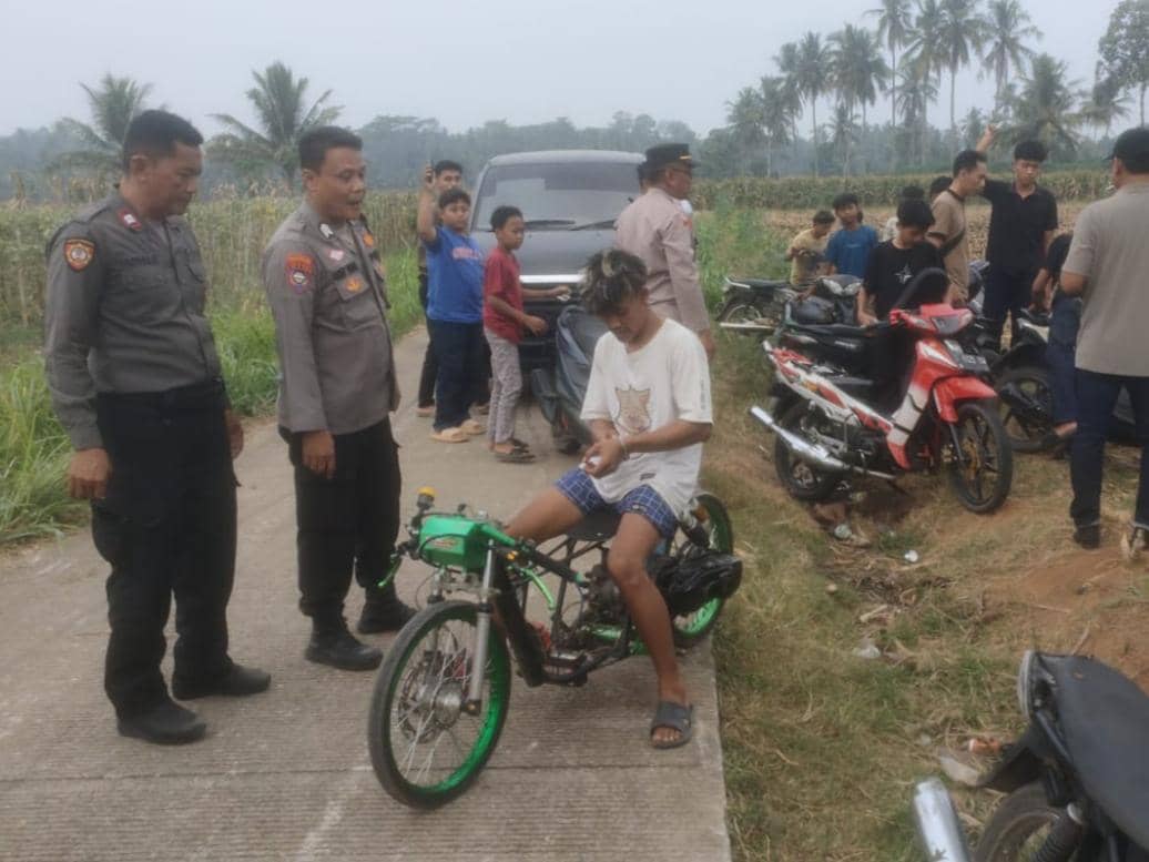 Grebek Balap Liar di Pringsewu, Polisi Jaring 20 Remaja dan 12 Motor