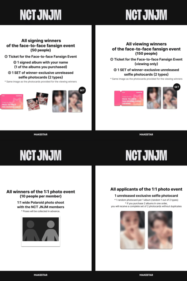 poster fansign dan photo event NCT JNJM Jakarta (instagram.com/makestar_global)
