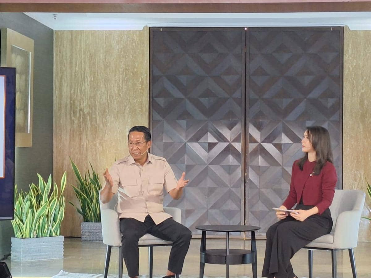 Menteri Hukum Supratman Andi Agtas dalam agenda ruang dialog publik bertajuk “PASTI Ada Solusi” di Graha Pengayoman, Jakarta Selatan, Jumat