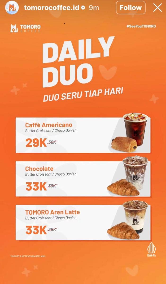 Promo Tomoro Coffee Juni 2026