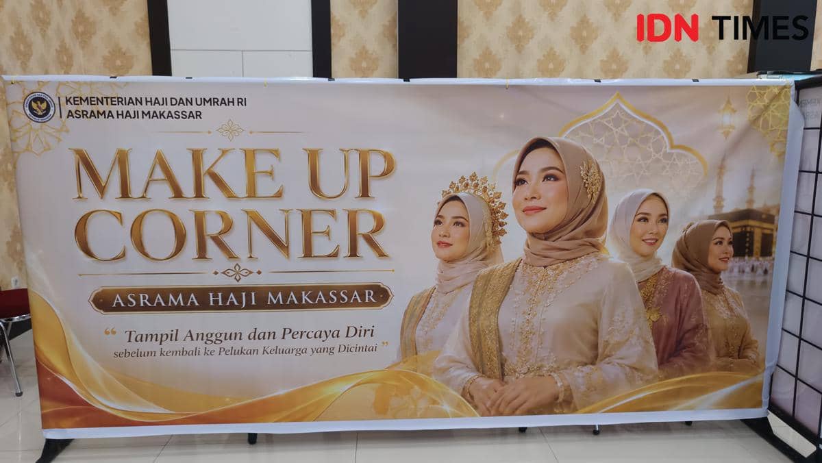 Ada Makeup Corner di Asrama Haji Makassar, Tempat Jemaah Haji Berdandan