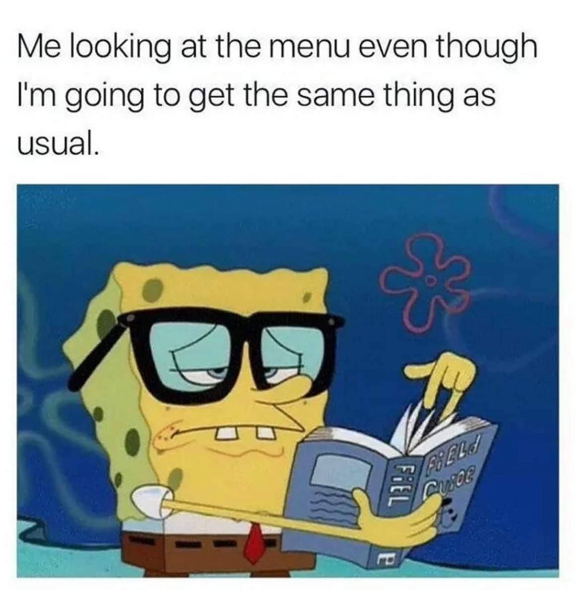 meme SpongeBob tentang kejadian sering terulang