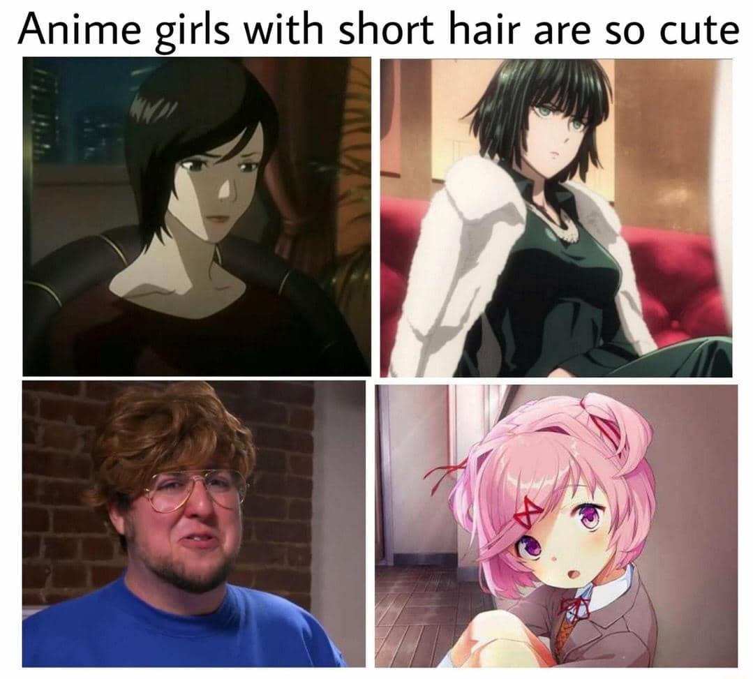meme anime cewek rambut pendek