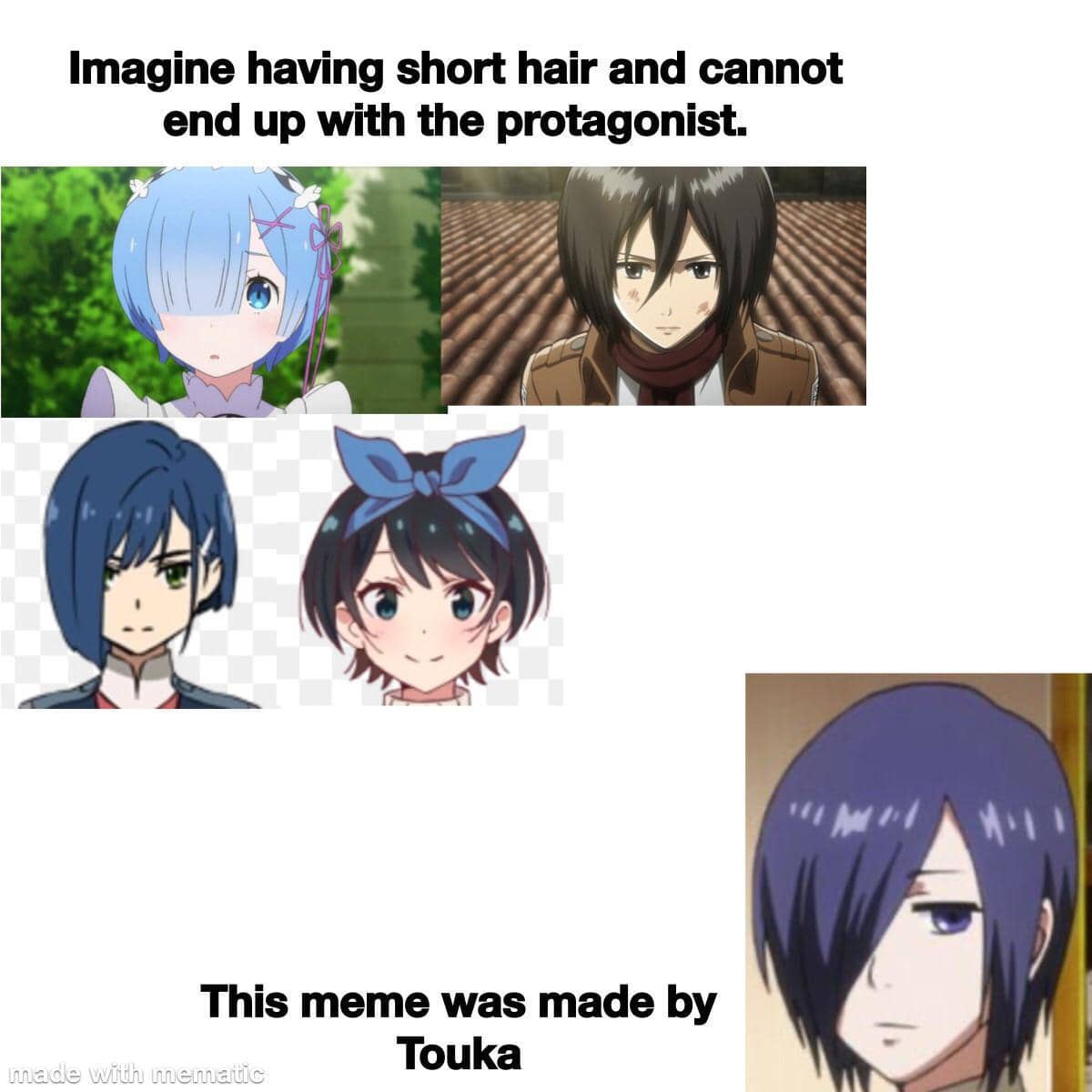 meme anime cewek rambut pendek