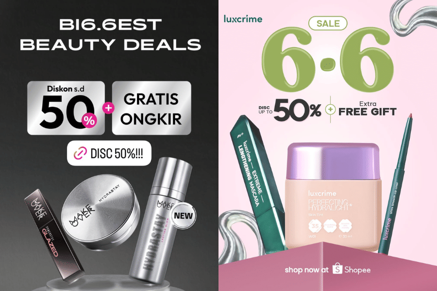 Daftar Diskon Makeup Spesial Double Date 6.6, Murahnya Kebangetan!