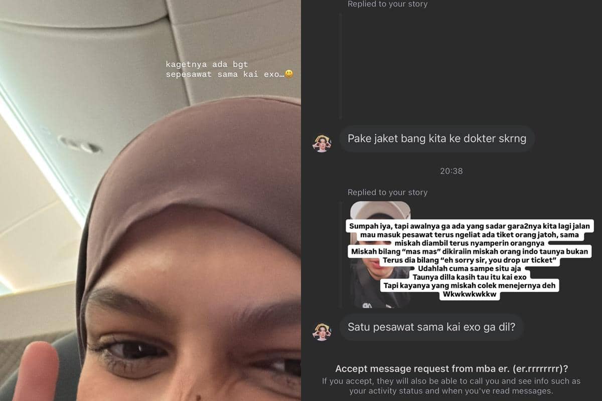 Momen Dilla Jaidi Satu Pesawat sama Kai EXO yang Mau Konser di Indonesia