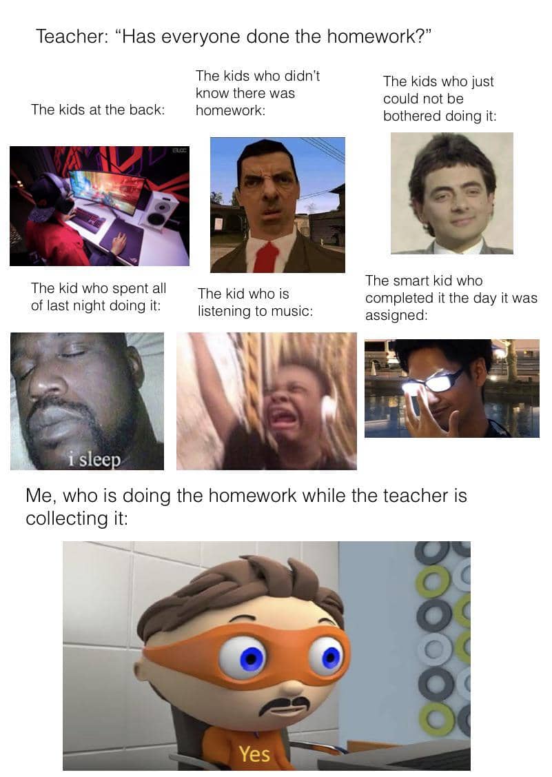 meme kartun tentang sekolah