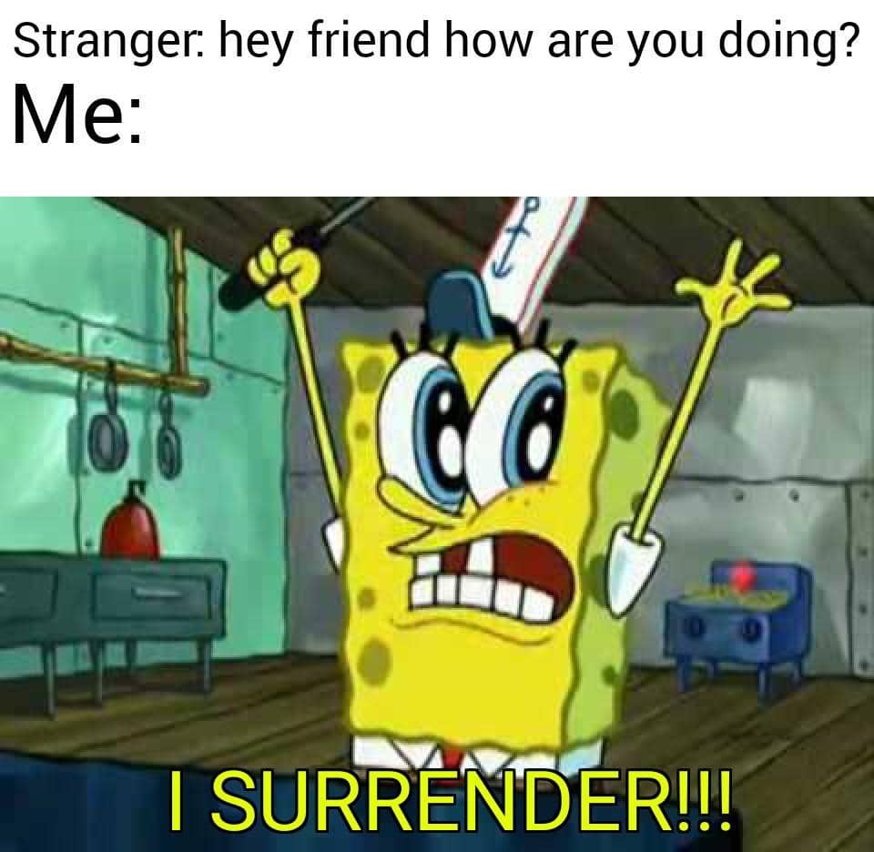 meme SpongeBob tentang bersosialisasi