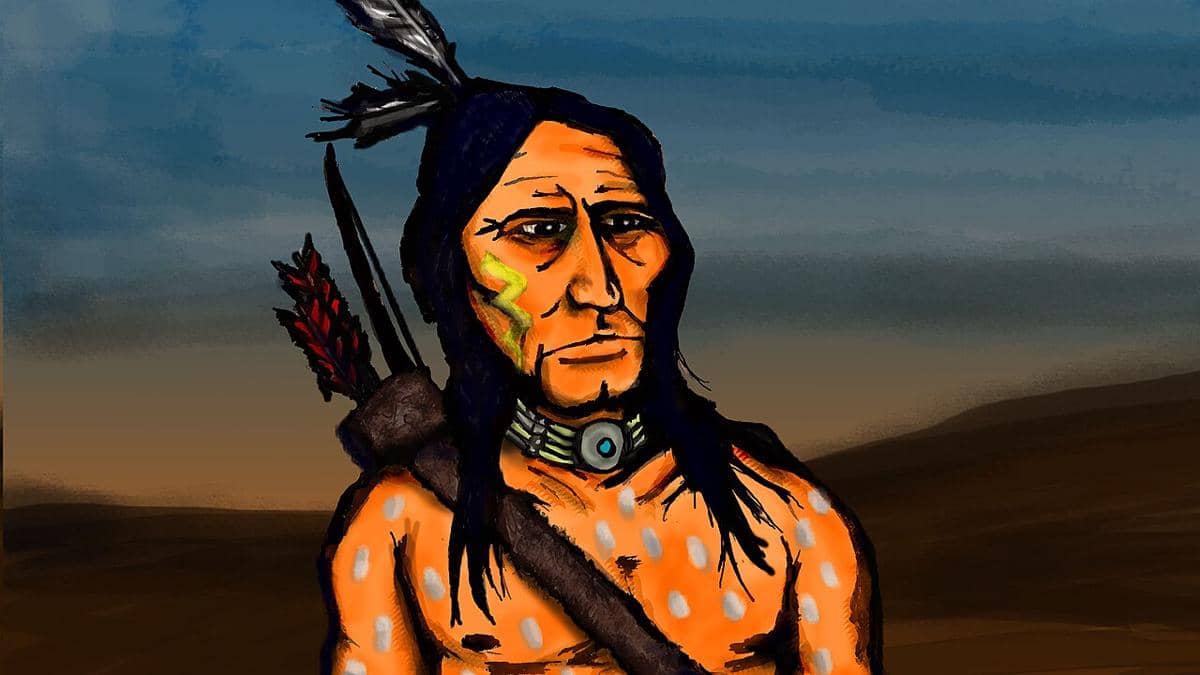 ilustrasi seorang Crazy Horse