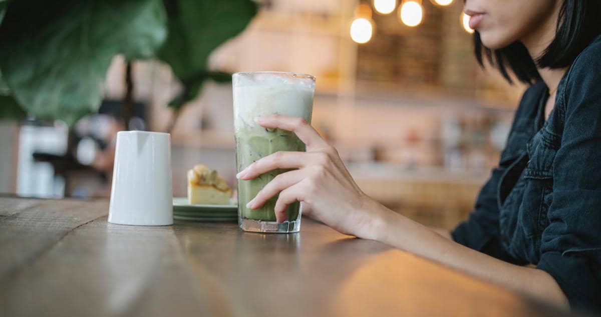 Ilustrasi minuman matcha