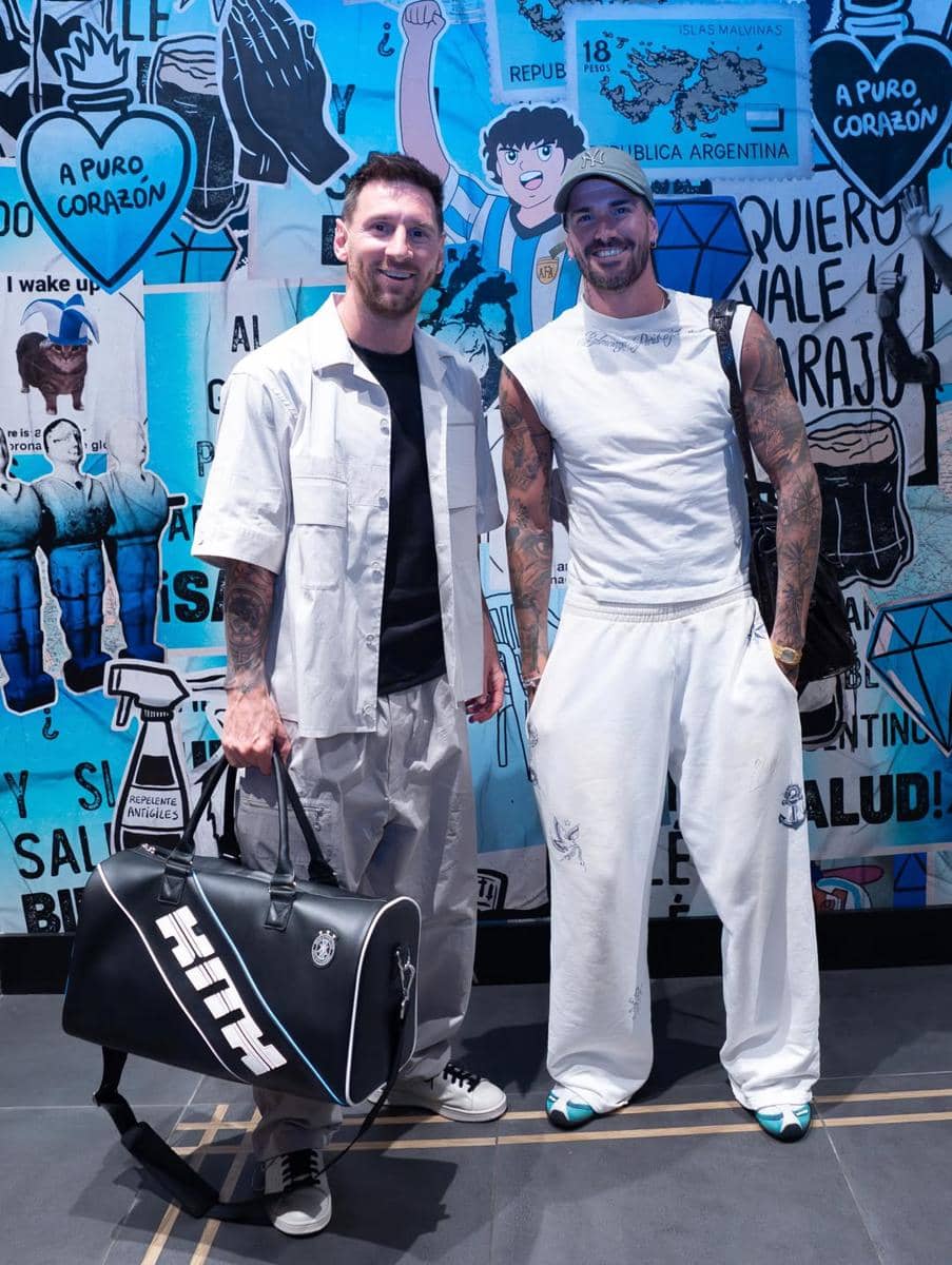 Messi bersama Rodrigo De Paul (instagram.com/leomessi)
