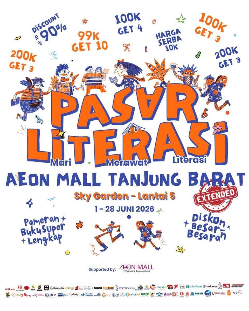 PASAR LITERASI AEON MALL TANJUNG BARAT DIPERPANJANGG! 🎉