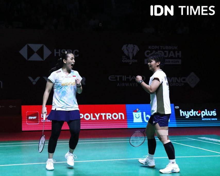 Meilysa Trias Puspitasari/Febriana Dwipuji Kusuma di 8 Besar Indonesia Open 2026, Jumat (5/6/2026). 
