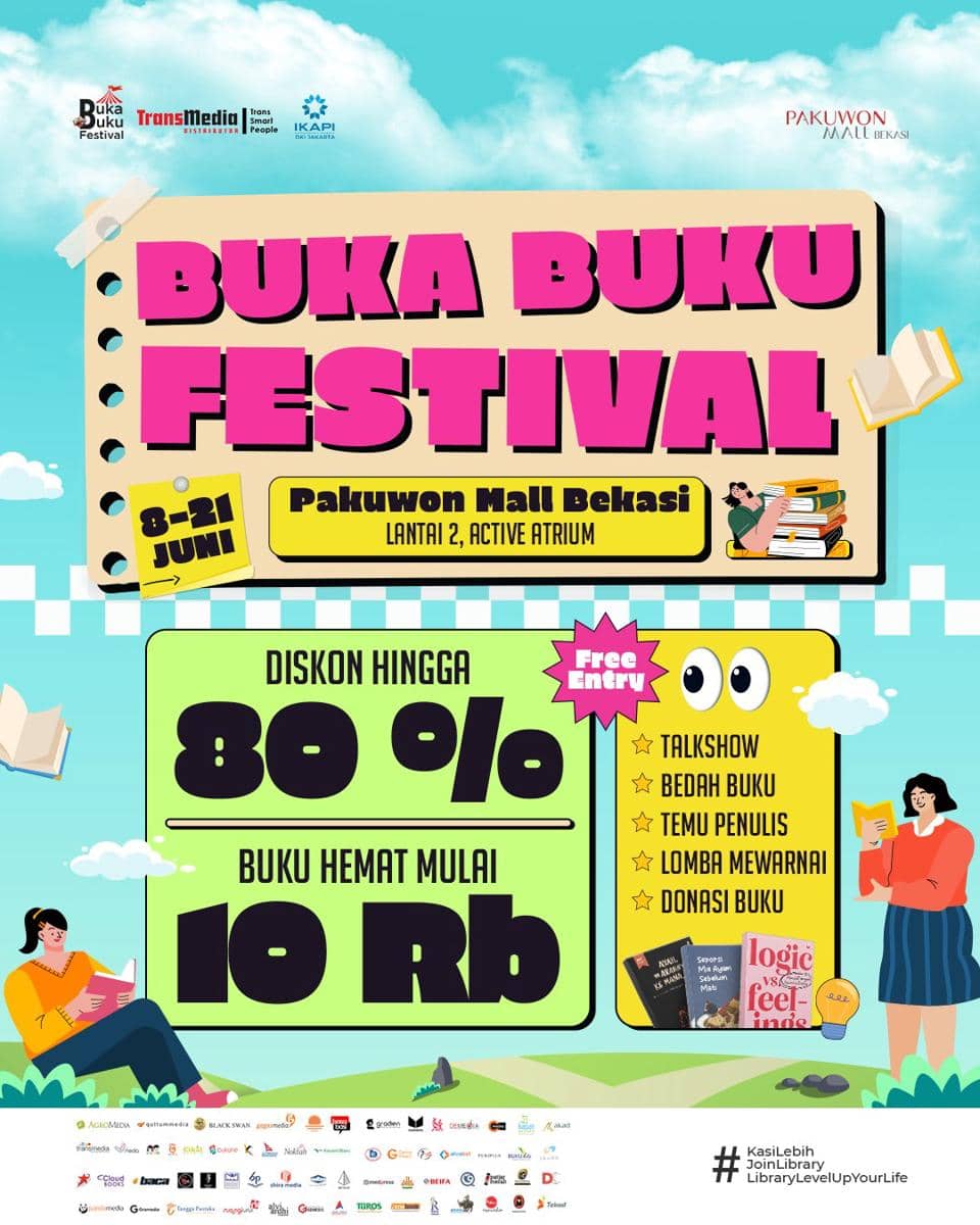 Besok Buka Buku Festival hadir di Pakuwon Mall Bekasi!