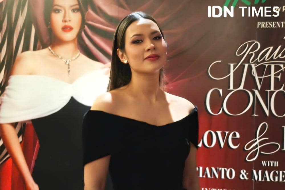 Raisa dijumpai saat press conference usai konser Love & Let Go day 2 