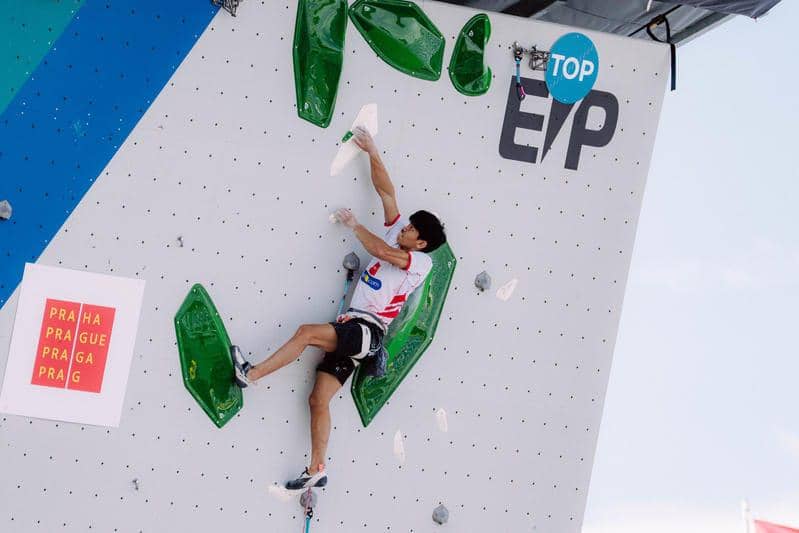 Atlet lead putra Merah-Putih, Putra Tri Ramadhani, berlaga di World Climbing Series Praha 2026 (dok.FPTI)