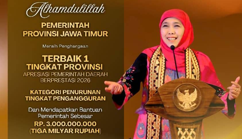 Kemendagri Nobatkan Jatim Jadi Daerah Terbaik Menekan Pengangguran