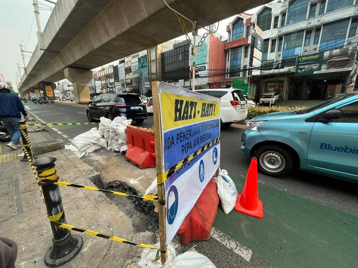 Polisi Periksa Tiga Pimpinan Proyek Galian PDAM di Jalan RS Fatmawati