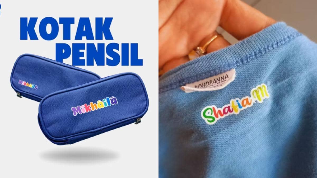 5 Stiker Nama Anak Murah Bisa Nempel di Kain, Barang Anti Tertukar!
