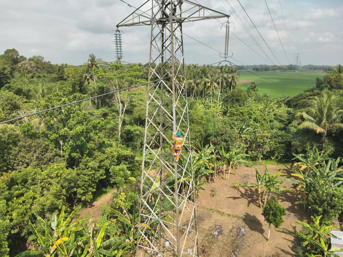 pln, pdkb, panjat tower, petugas pln, transmisi listrik
