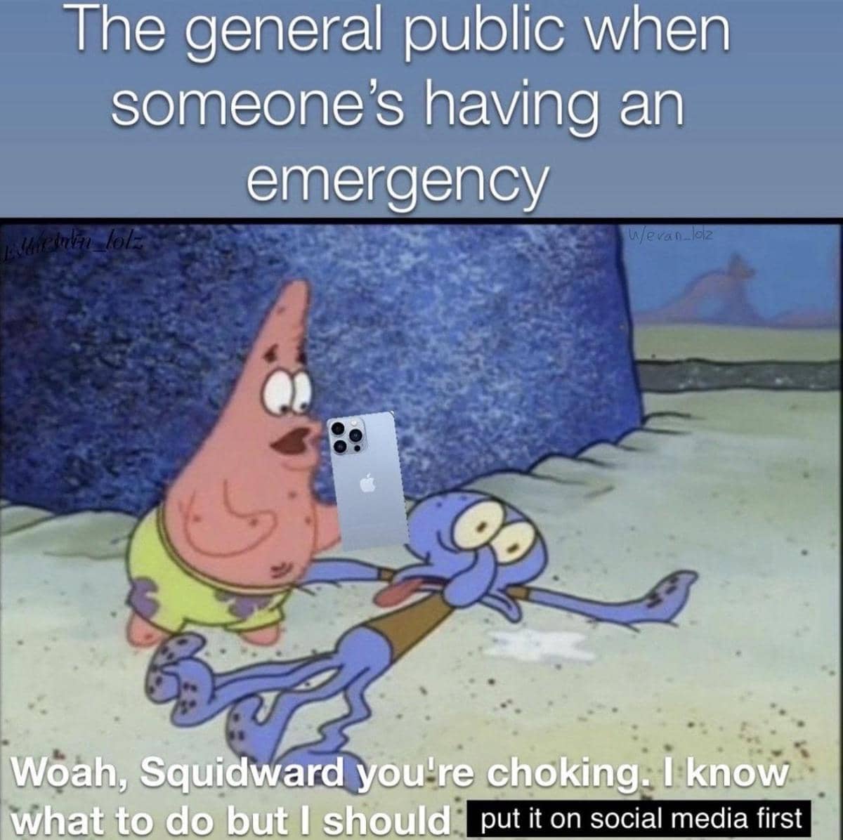 meme SpongeBob tentang media sosial