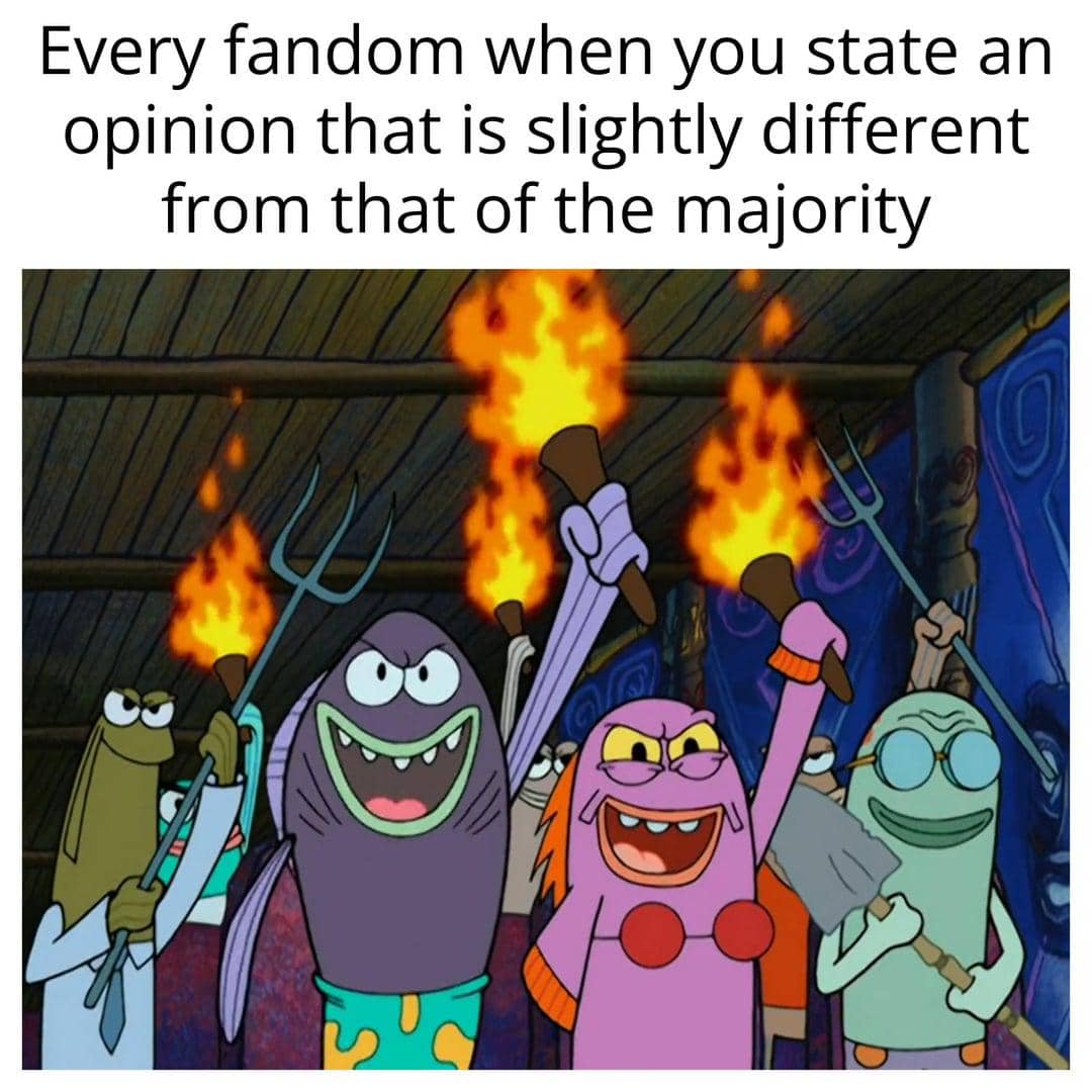 meme SpongeBob tentang momen menyebalkan