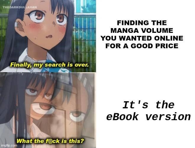 meme anime tentang membaca buku