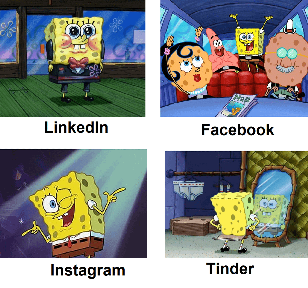 meme SpongeBob tentang media sosial