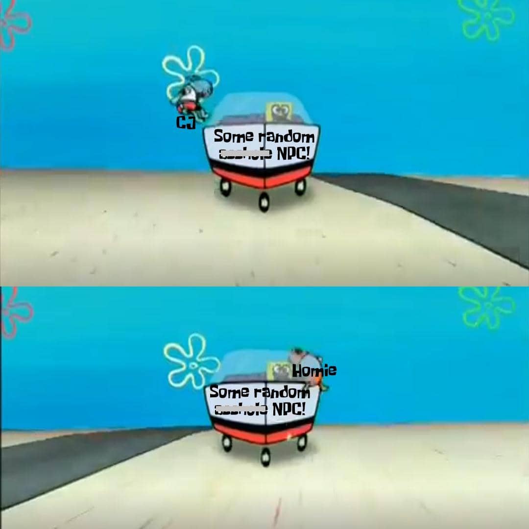 meme SpongeBob tentang momen menyebalkan