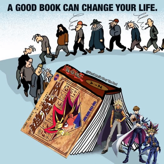 meme anime tentang membaca buku