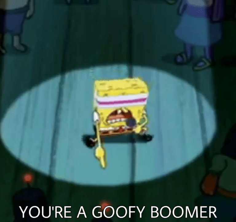 meme SpongeBob tentang momen menyebalkan