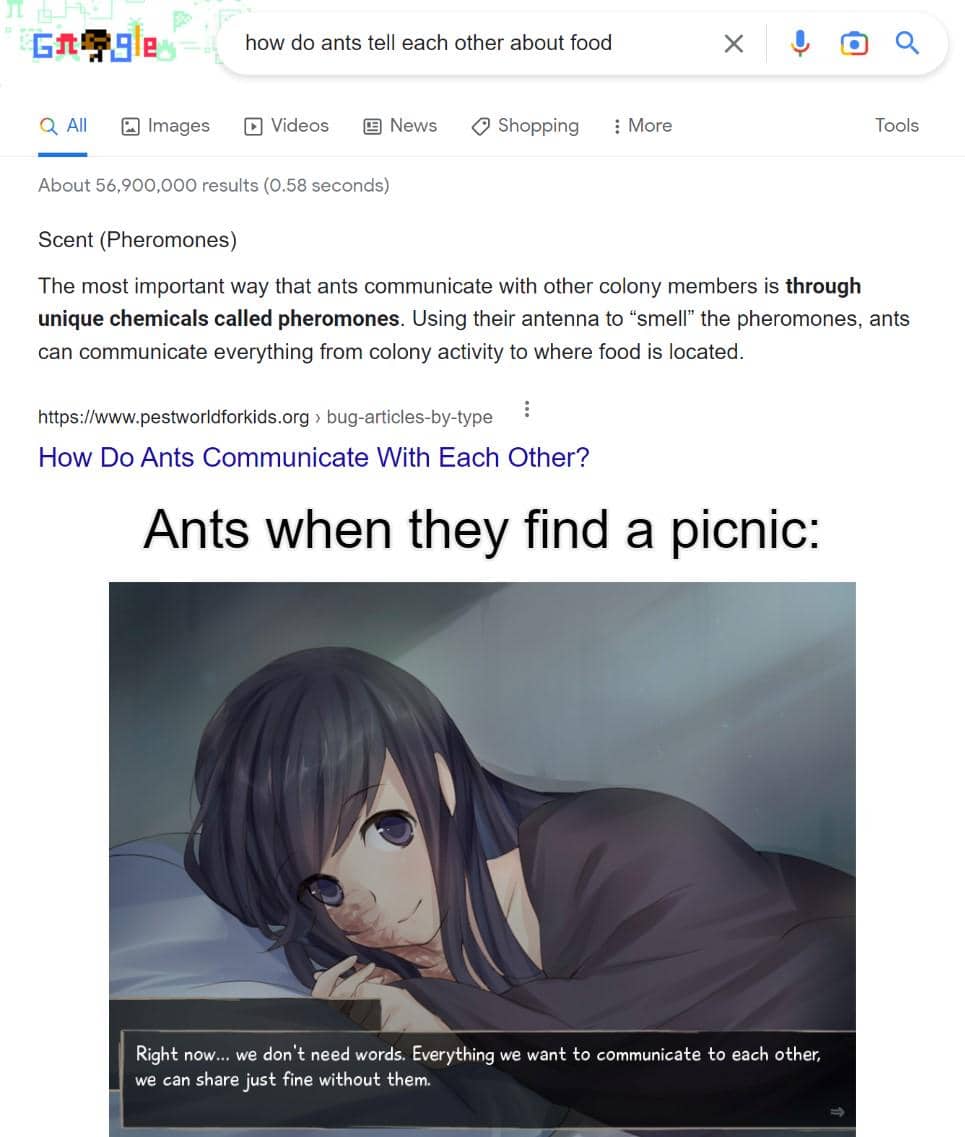 meme anime tentang semut