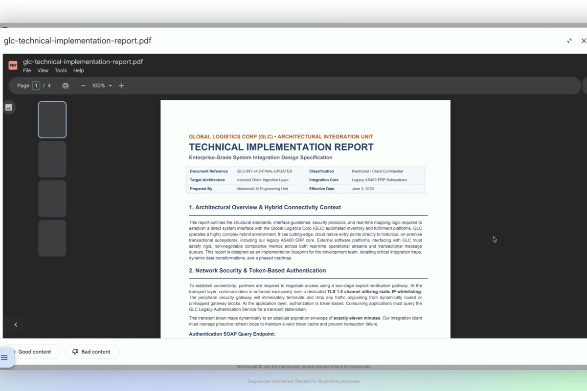 laporan dalam format PDF yang dihasilkan NotebookLM