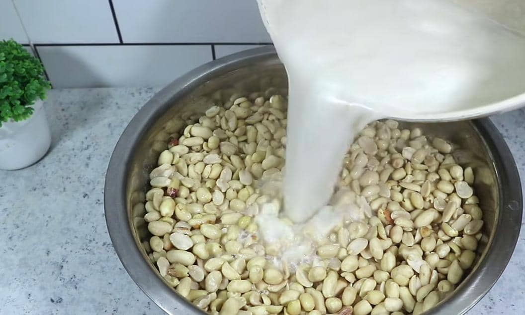 ilustrasi merendam kacang dengan santan