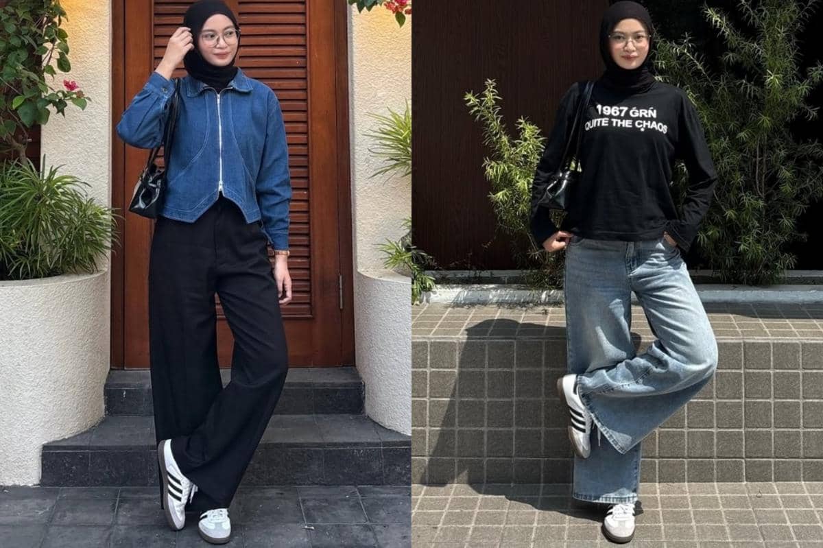 7 Ide Styling Sneakers Adidas Samba ala Lutvy Putri, Kekinian!