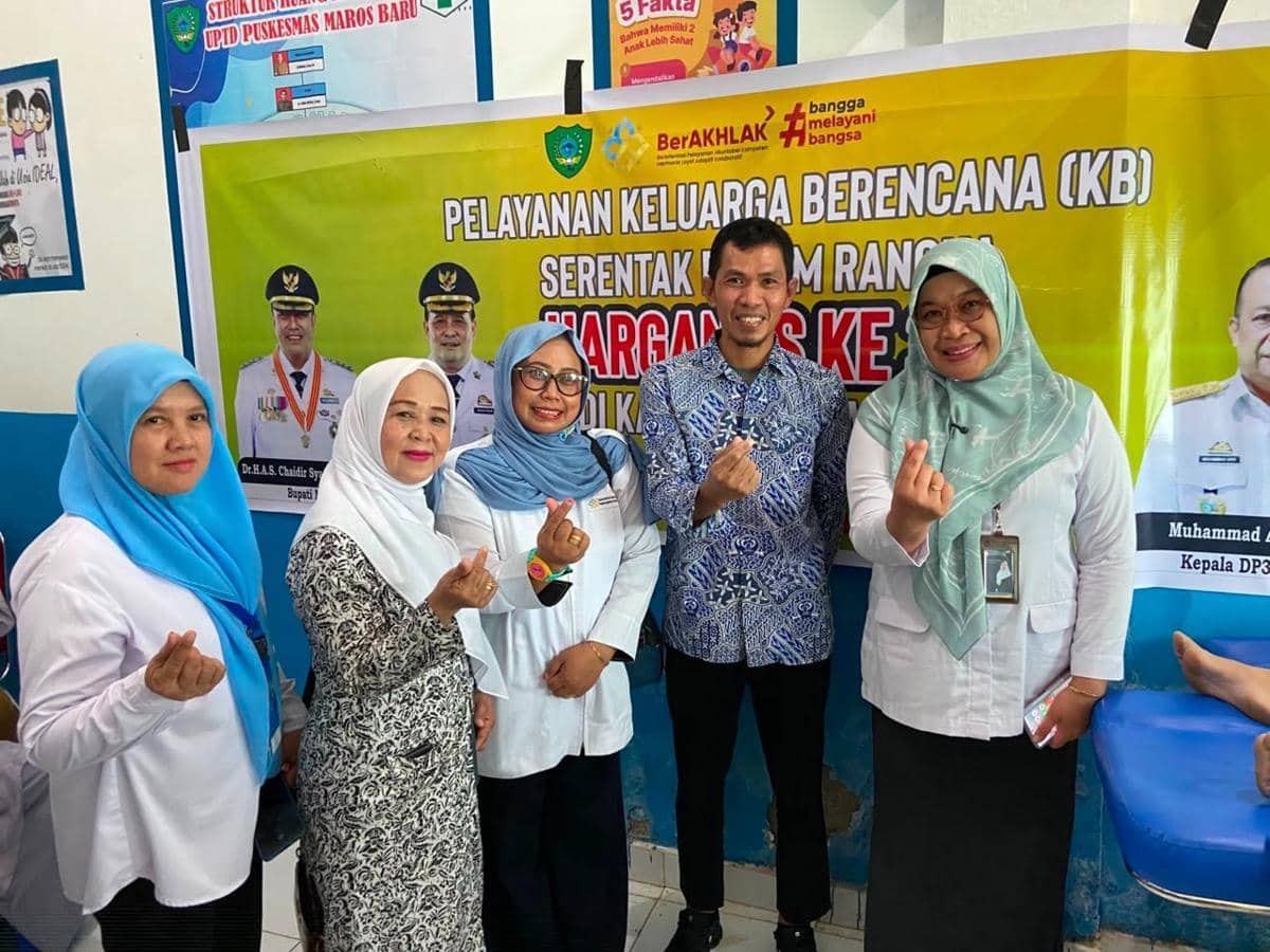 Kick Off Pelayanan KB Serentak di Kabupaten Maros, Senin (8/6/2026). Dok. BKKBN Sulsel