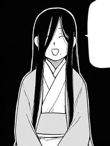 Kiri atau Zashiki-Warashi, karakter berambut panjang mengenakan kimono, muncul dalam manga Daemons of The Shadow Realm.