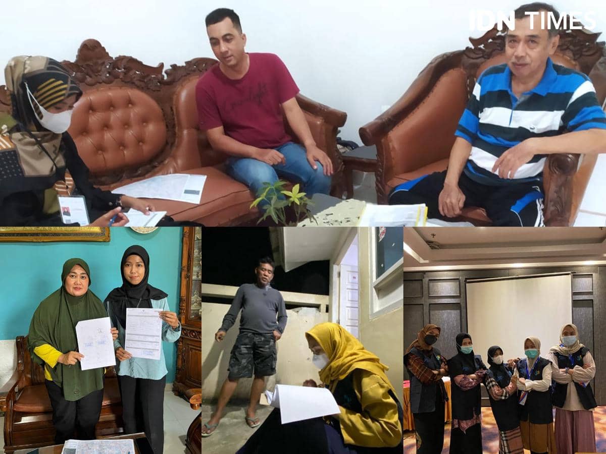 Petugas Sensus Palembang tahun 2026 melakukan pendataan dan pencocokan dokumen (Dok. IDN Times)