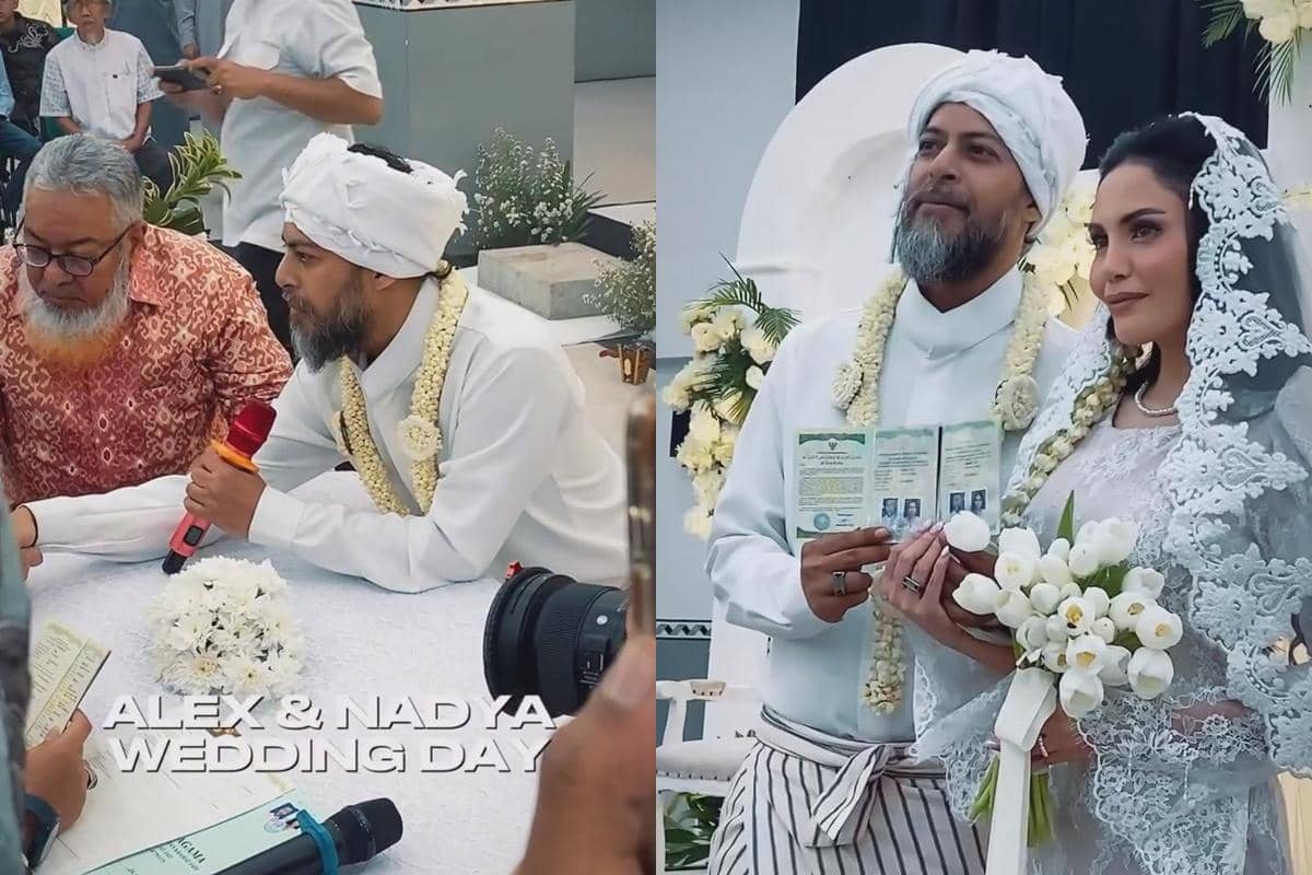 7 Potret Pernikahan Alex Abbad dan Nadya Naufel, Digelar Sederhana