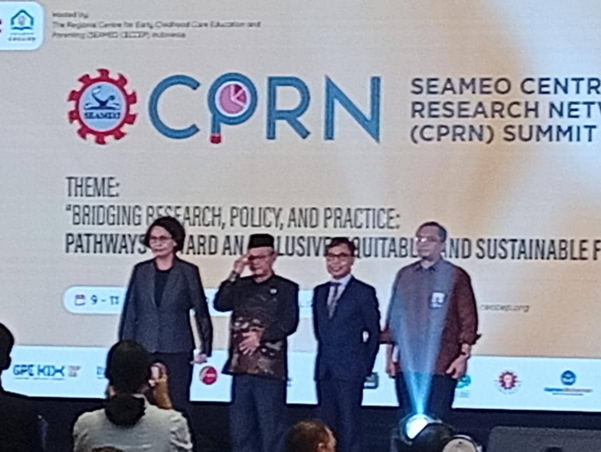 Mendikdasmen Abdul Mu'ti di SEAMEO Centre Policy Research Network (CPRN) Summit 2026 di Jakarta, Selasa (9/6/2026).