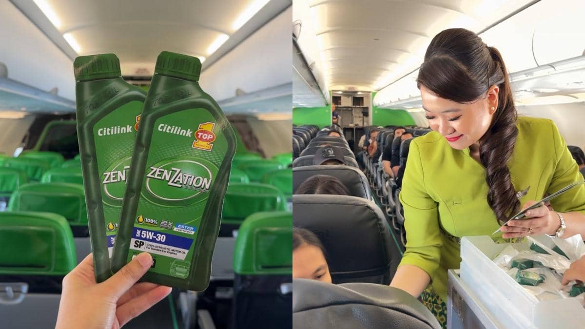 TOP 1 dan Citilink Bagi Voucher Oli Gratis di Dalam Pesawat