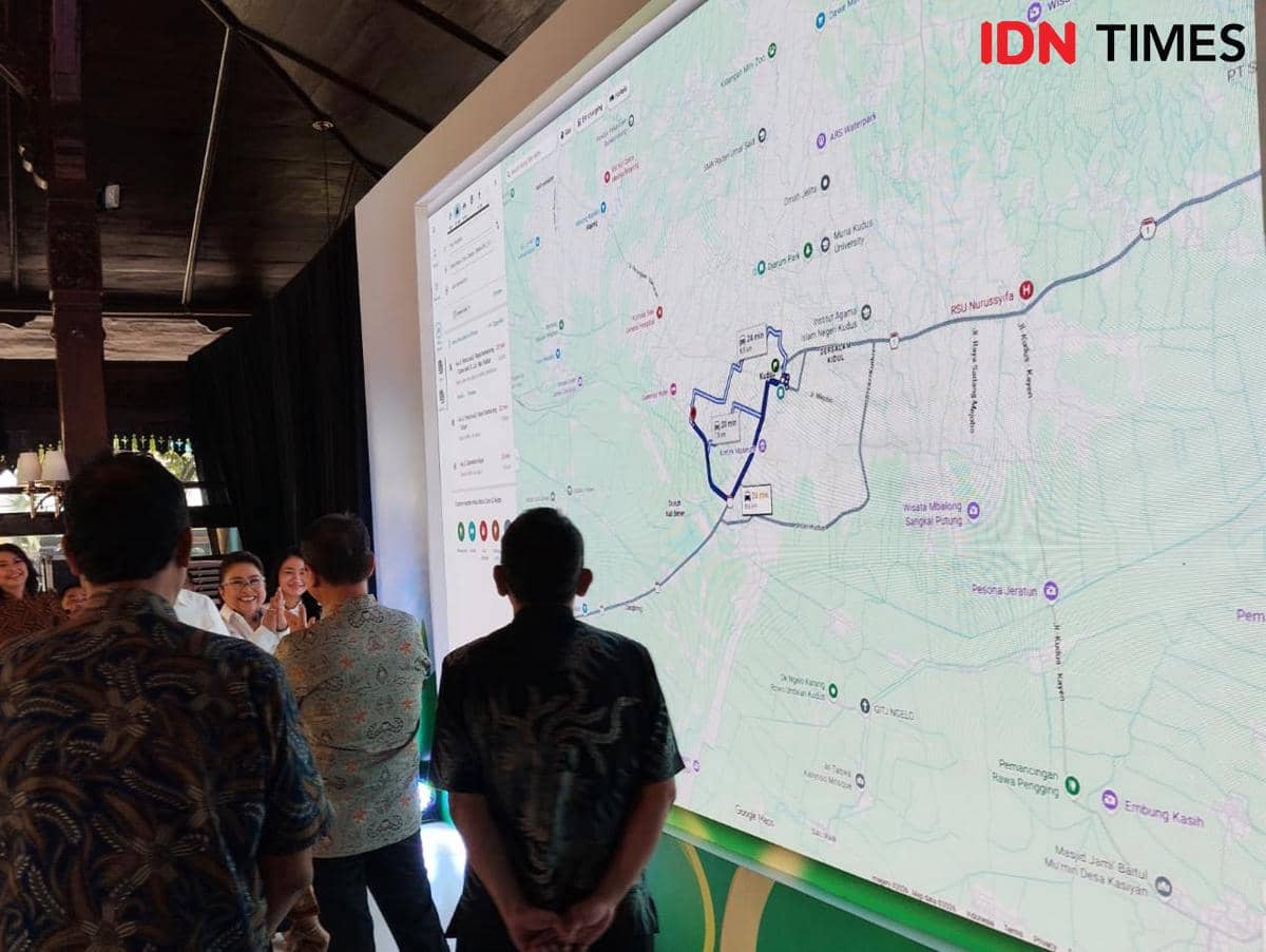 Peluncuran peta digital penjemputan sampah organik Kudus Asik di Kudus, Selasa (9/6/2026).(IDN Times/Dhana Kencana)
