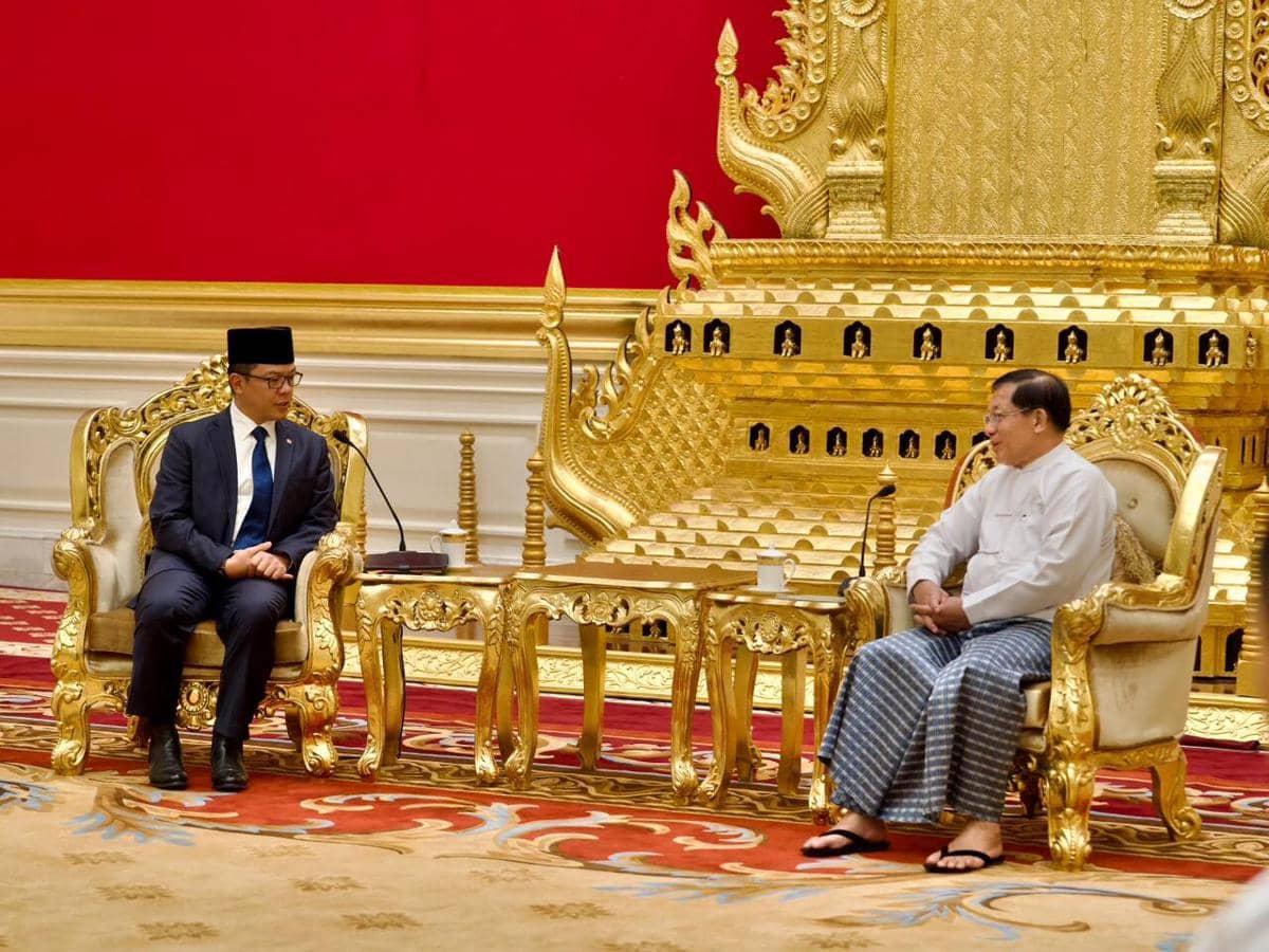 Temui Presiden Myanmar, Menlu Sugiono Sampaikan Pesan Prabowo