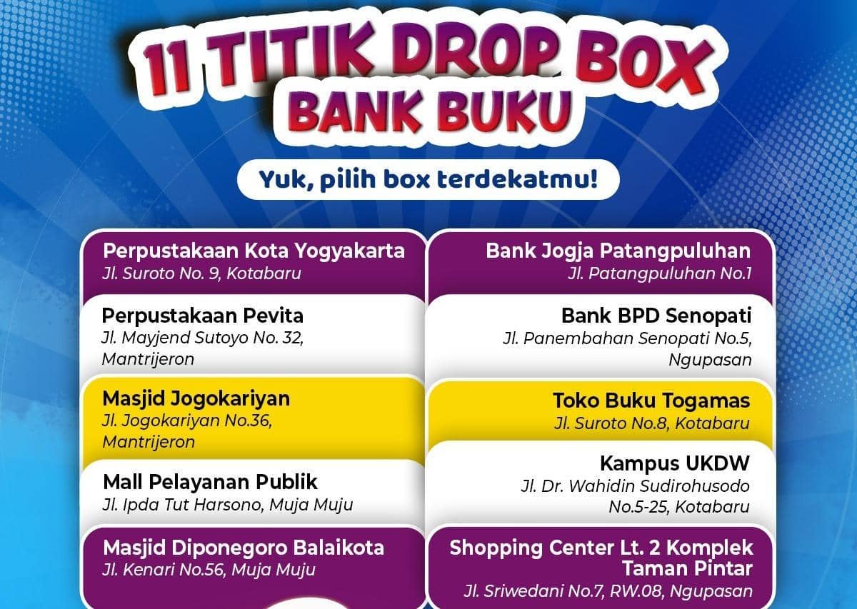 Dinas Perpustakaan dan Kearsipan (DPK) Kota Yogyakarta meluncurkan Gerakan Sumbang Buku 2026. (Dookumentasi Pemkot Yogyakarta)