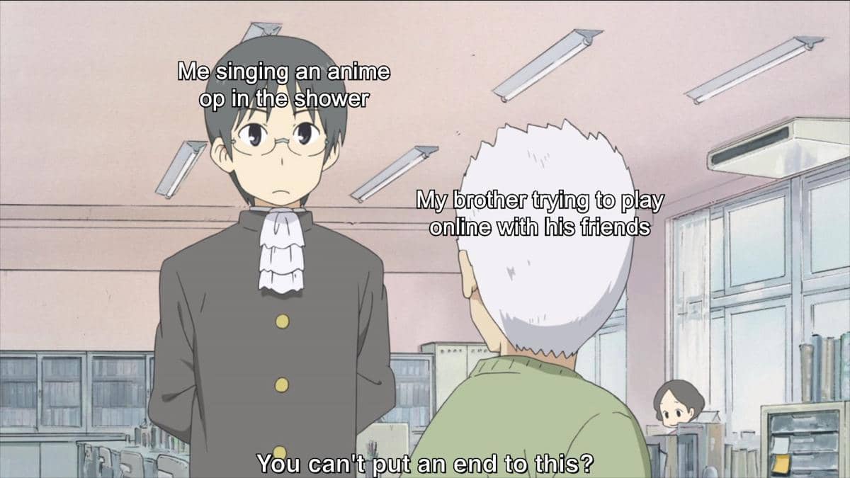 meme anime tentang mandi