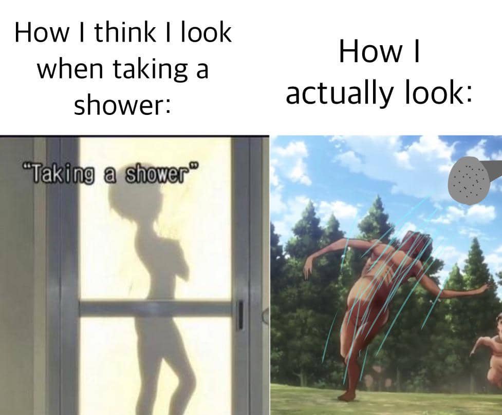 meme anime tentang mandi