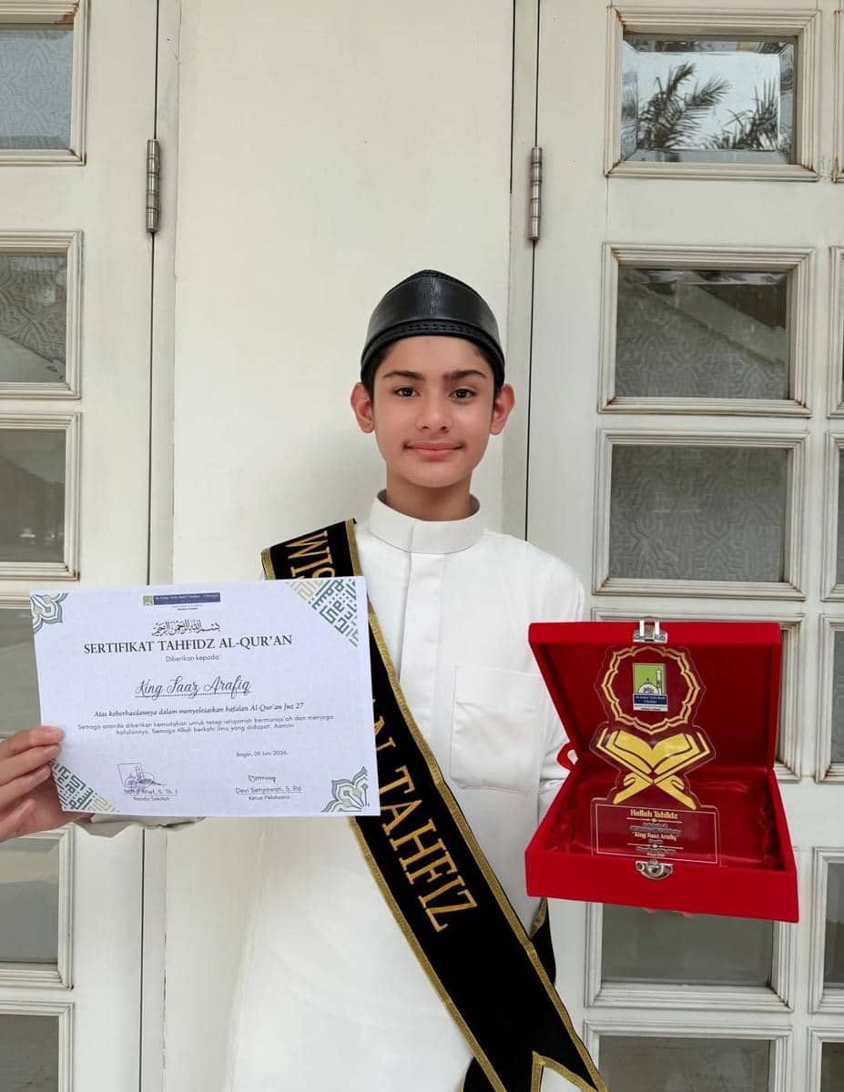 King Faaz anak Fairuz Arafiq wisuda juz 27 (Instagram.com/fairuzarafiq)